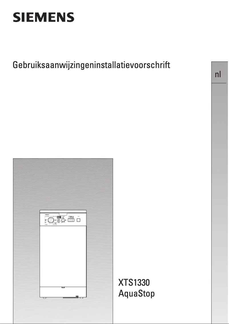 Page 1 de la notice Manuel utilisateur Siemens AquaStop XTS1330