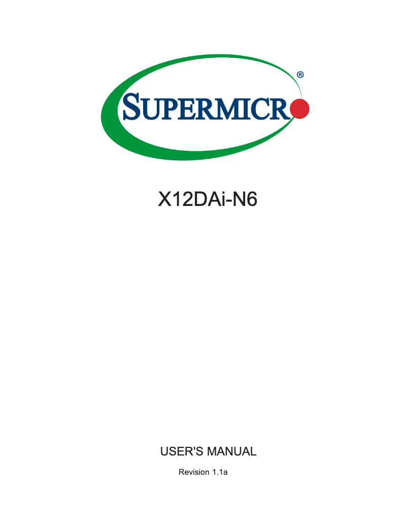 Image de la première page du manuel de l'appareil X12DAI-N6