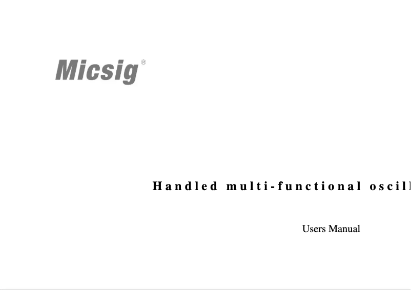 Image de la première page du manuel de l'appareil MS220T