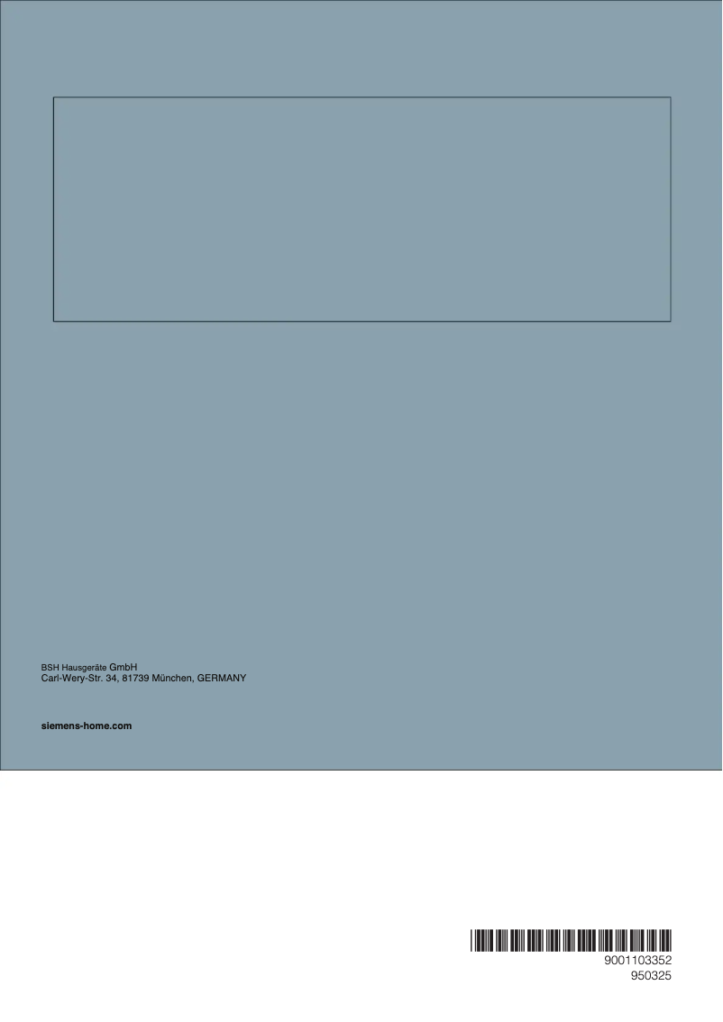 Page n°1 - Manuel utilisateur Siemens CM633GBW1