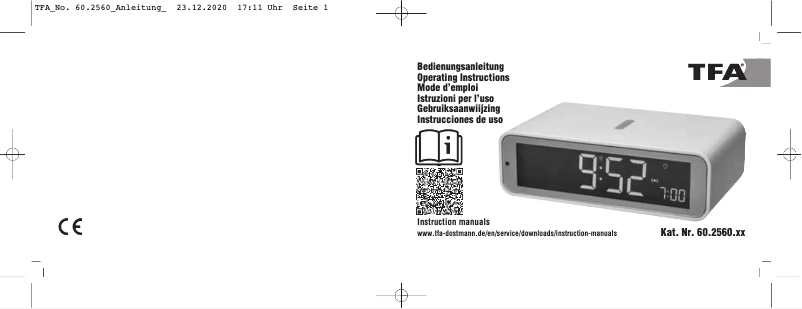 Imagen de la primera página del manual del dispositivo 60.2560.10