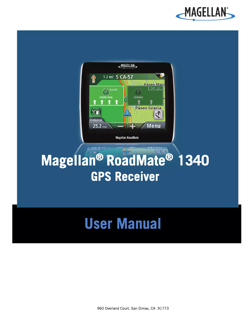 Page n°1 - Manuel utilisateur Magellan RoadMate 1340