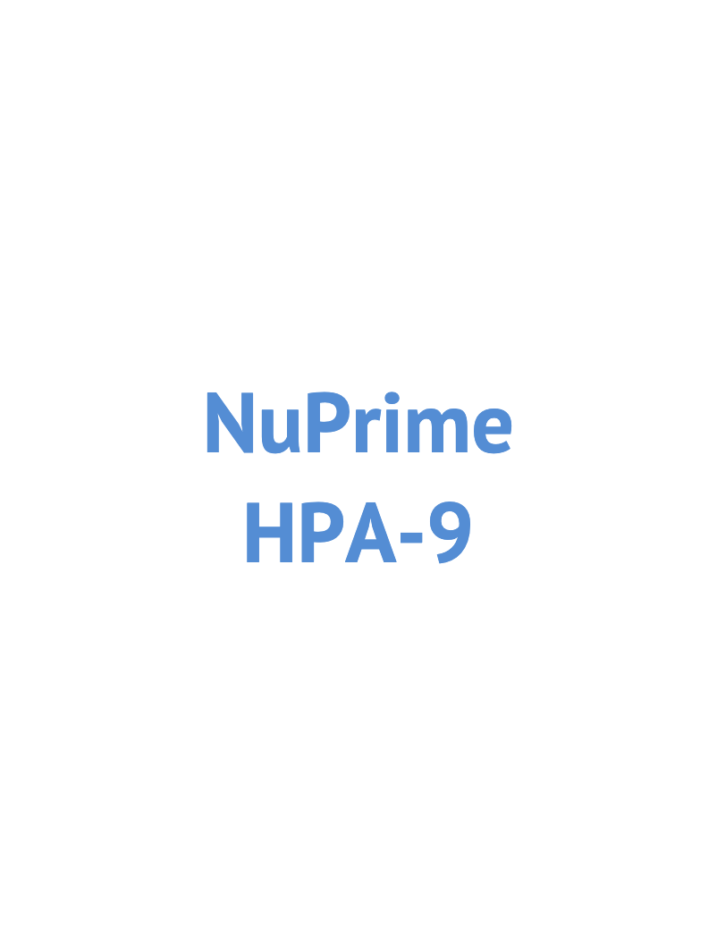 Image de la première page du manuel de l'appareil HPA-9