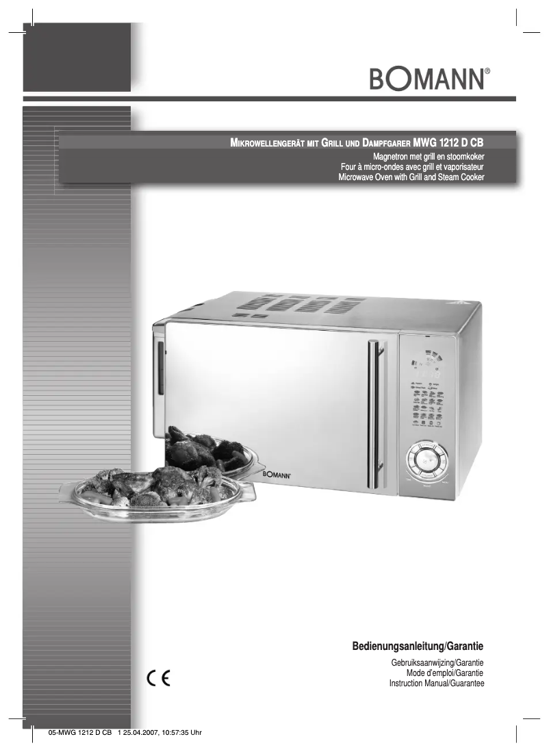 Page n°1 - Manuel utilisateur Bomann MWG 1212 D CB