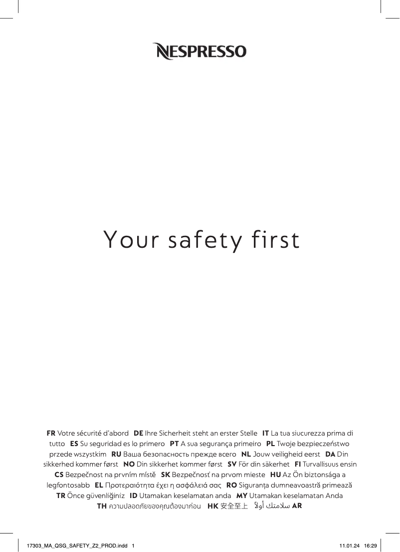 Image de la première page du manuel de l'appareil Nespresso Vertuo ENV 120