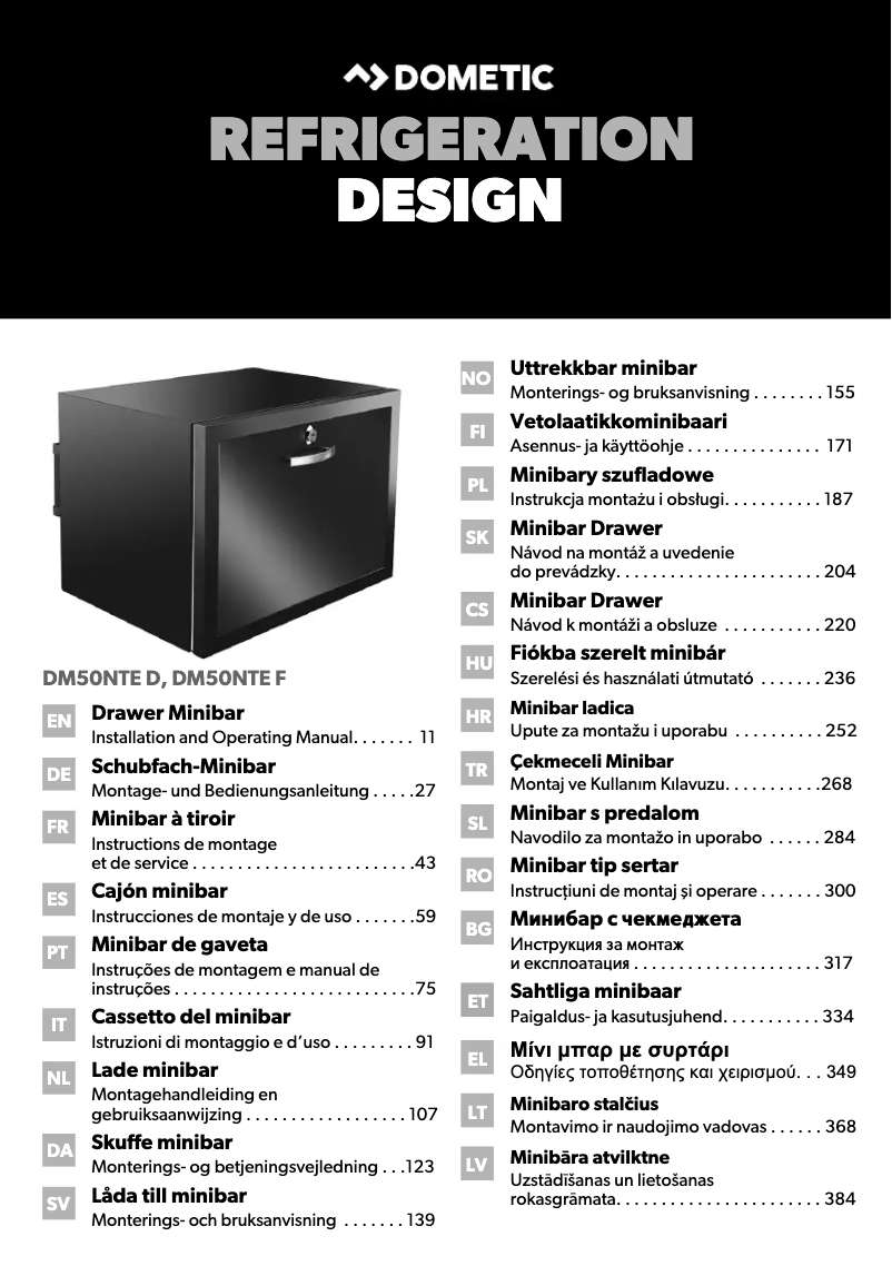Página 1 del manual Manual de usuario Dometic DM50NTE