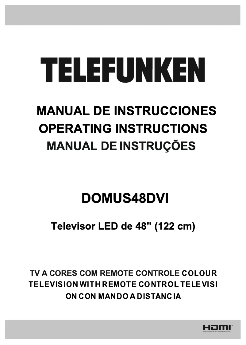 Page n°1 - Manuel utilisateur Telefunken DOMUS48DVI