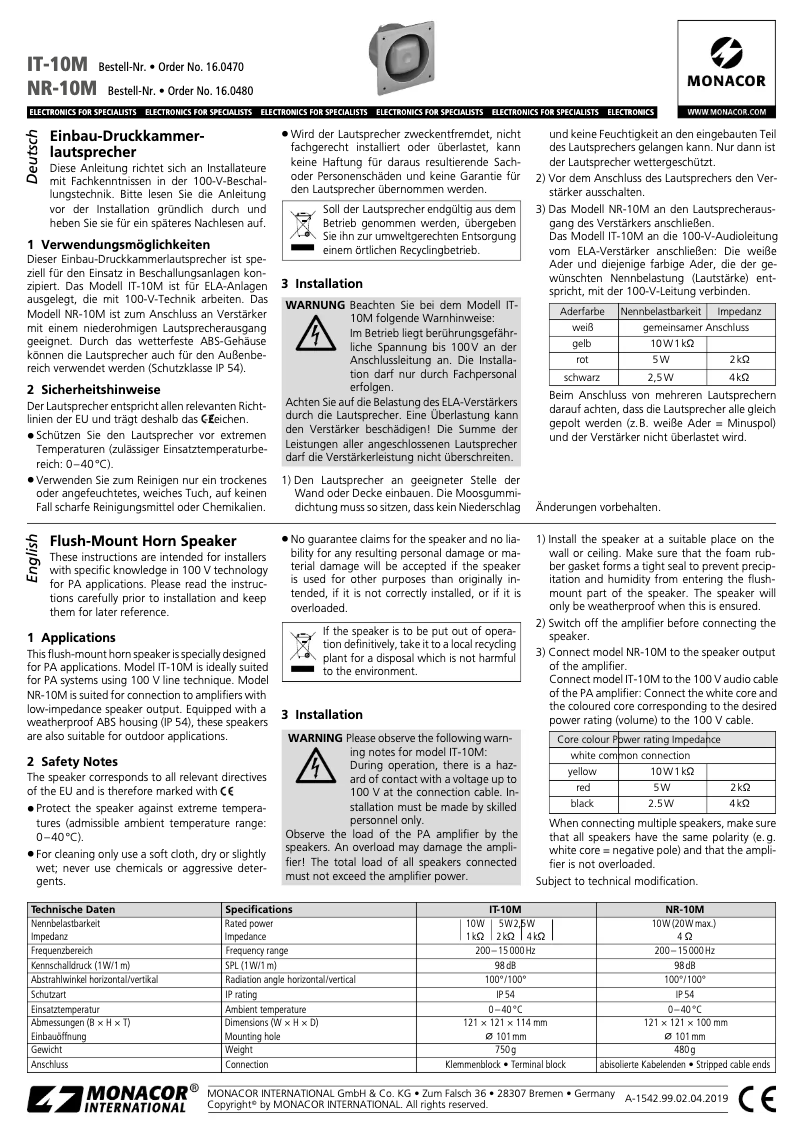 Image de la première page du manuel de l'appareil IT-10M