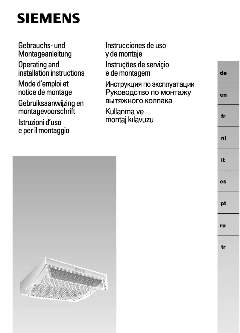 Page 1 de la notice Manuel utilisateur Siemens LU11142