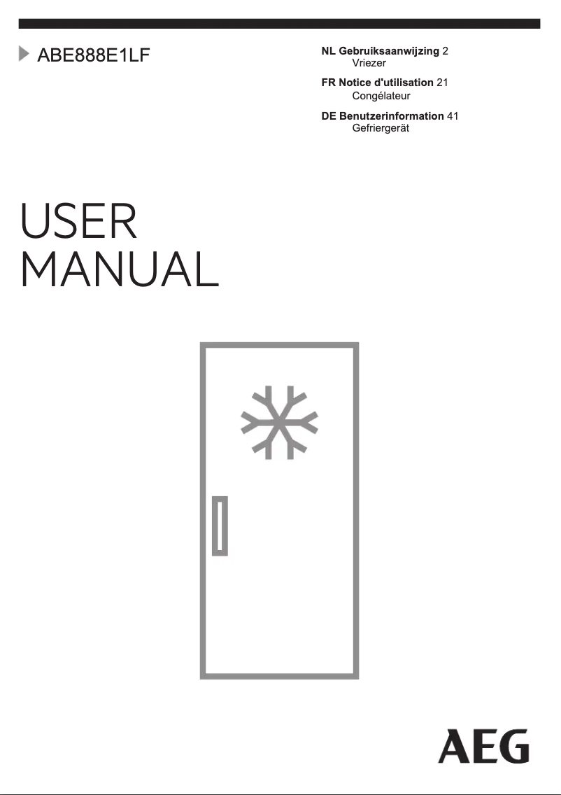 Image de la première page du manuel de l'appareil ABE888E1LF