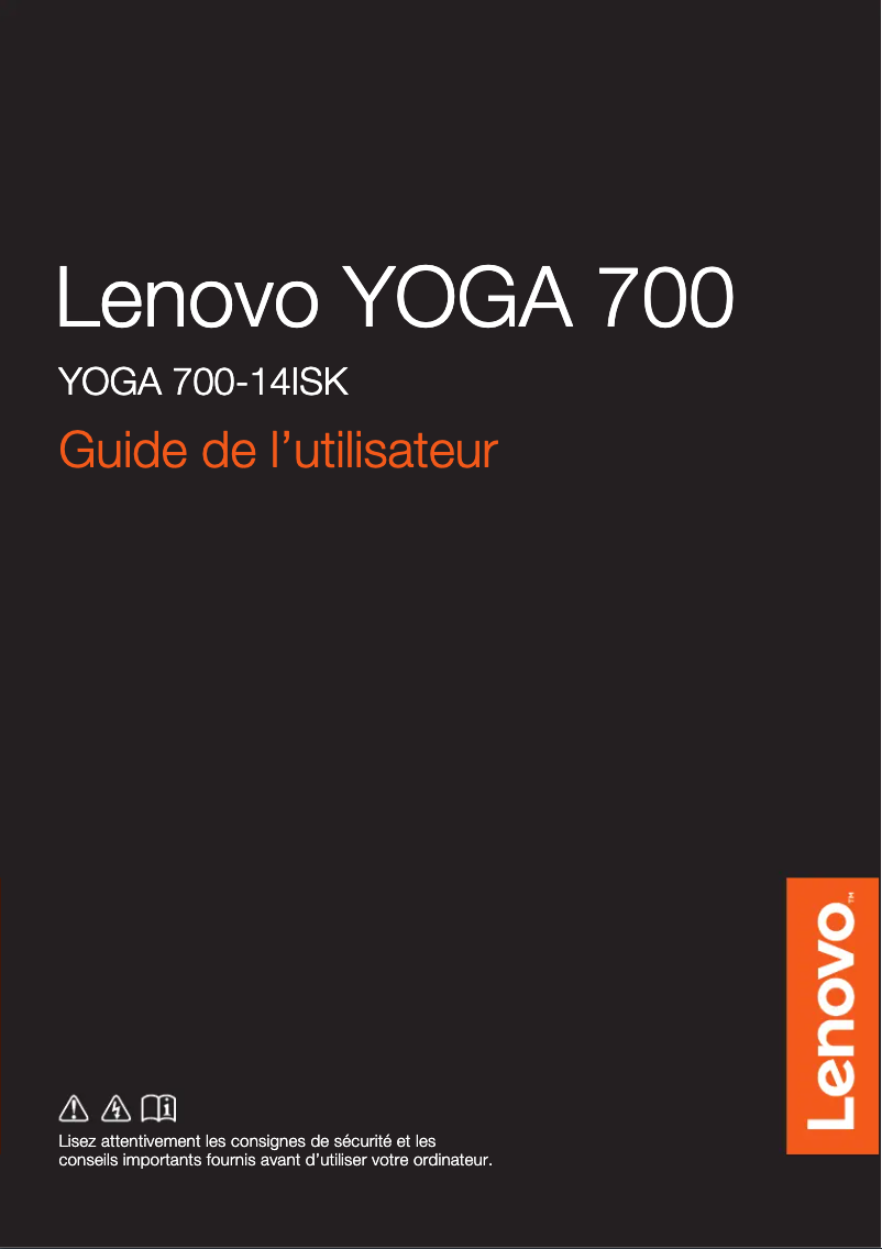 Image de la première page du manuel de l'appareil Yoga 700