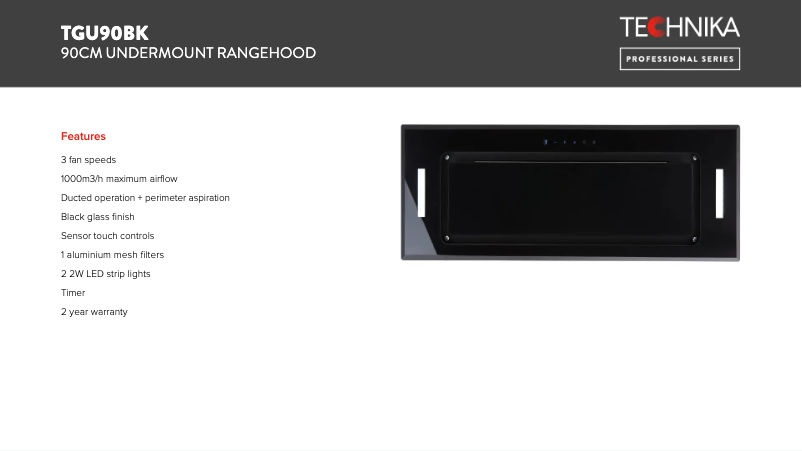 Image de la première page du manuel de l'appareil TGU90BK