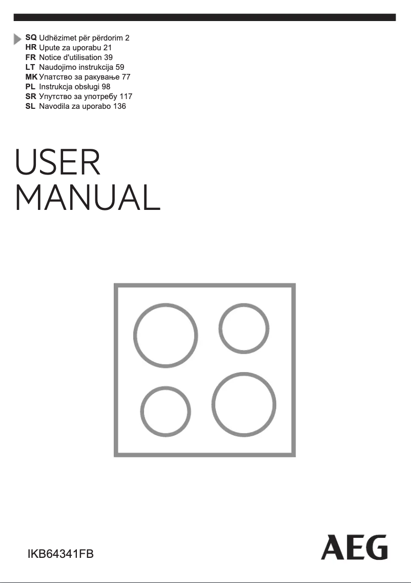 Image de la première page du manuel de l'appareil IKB64341FB