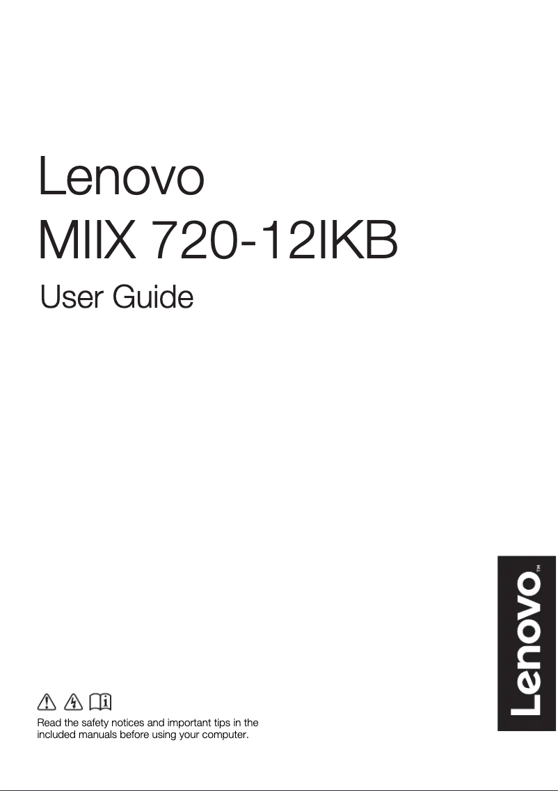 Página 1 del manual Manual de usuario Lenovo Miix 720
