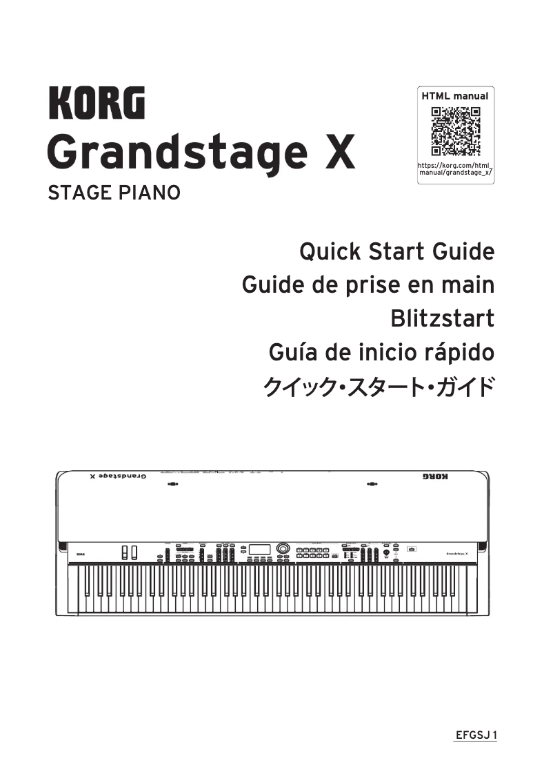Page n°1 - Guide de démarrage rapide Korg Grandstage X