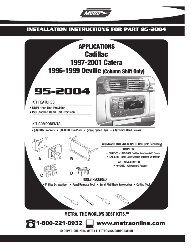 Page n°1 - Manuel utilisateur Metra 95-2004
