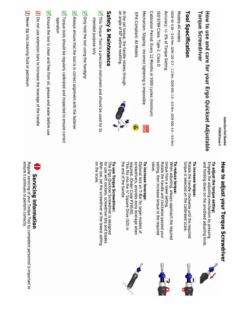 Page 1 de la notice Manuel utilisateur Gedore QSN 120 FH