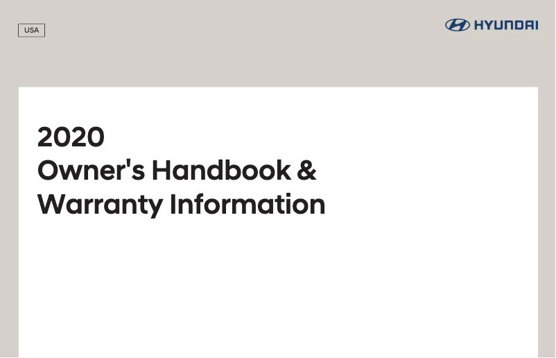 Page 1 of the manual User Manual Hyundai Accent (2020)