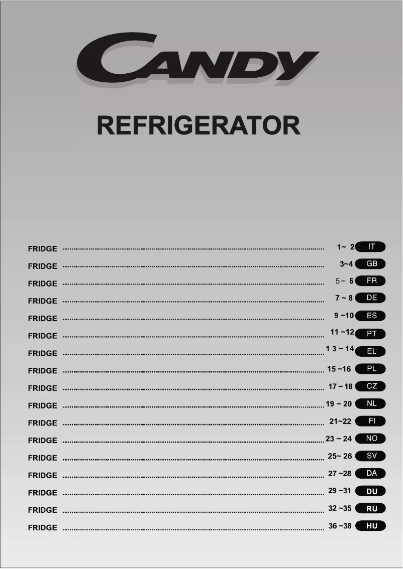Image de la première page du manuel de l'appareil CFO 2460 E
