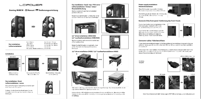 Page n°1 - Manuel utilisateur LC-Power Gaming 900B