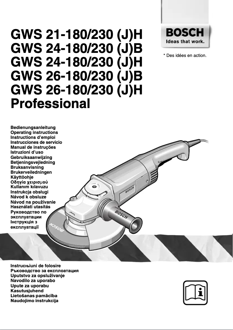 Page n°1 - Manuel utilisateur Bosch GWS 21-230 JHV Professional
