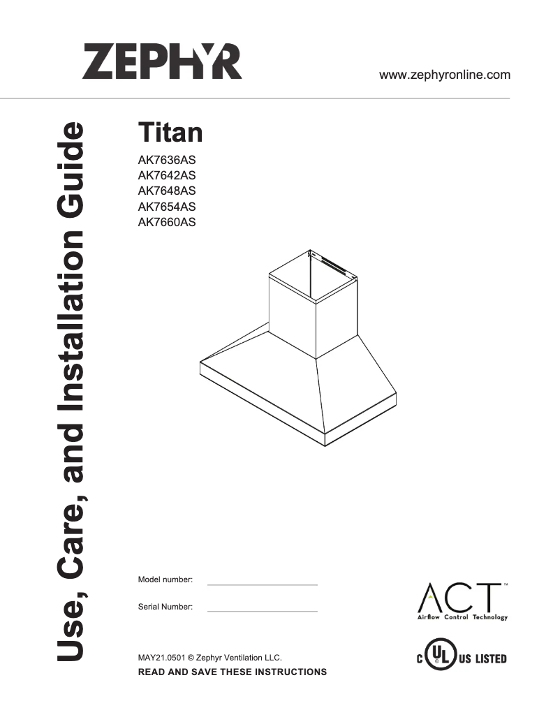 Page 1 de la notice Guide d'installation Zephyr AK7654AS