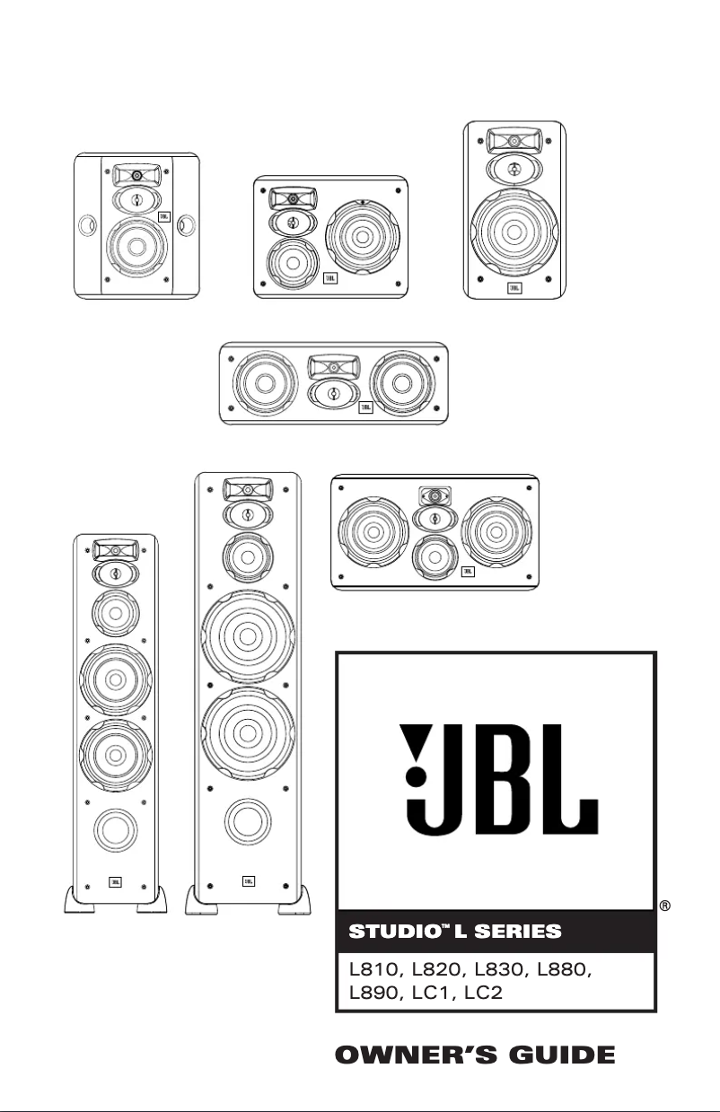 Page 1 de la notice Manuel utilisateur JBL Studio LC1