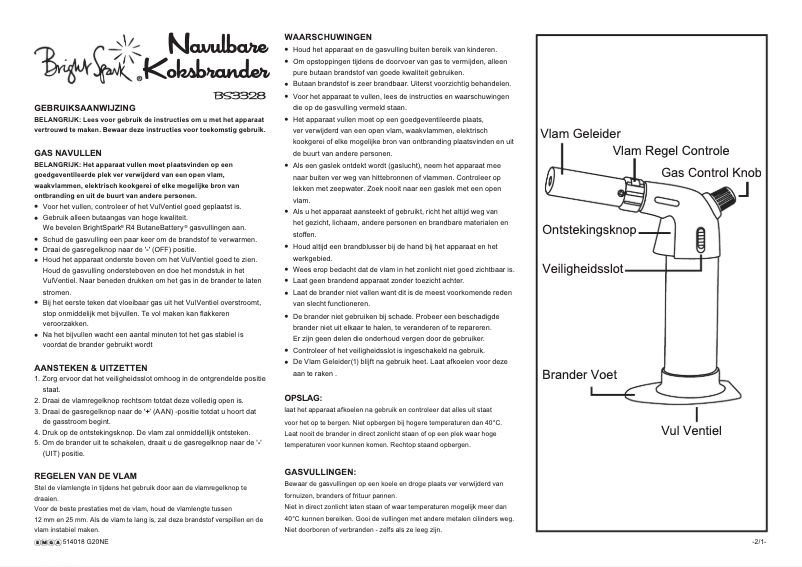 Page n°1 - Manuel utilisateur Bright Spark BS3328