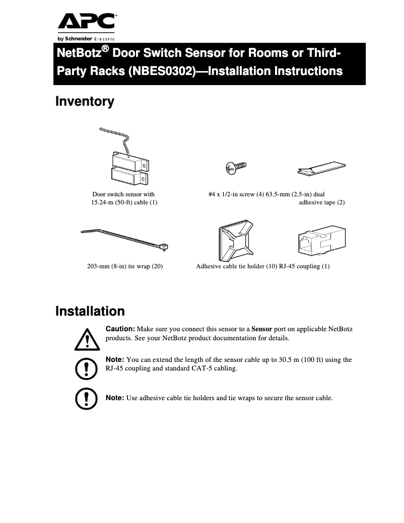 Página 1 del manual Manual de usuario APC NetBotz NBES0302