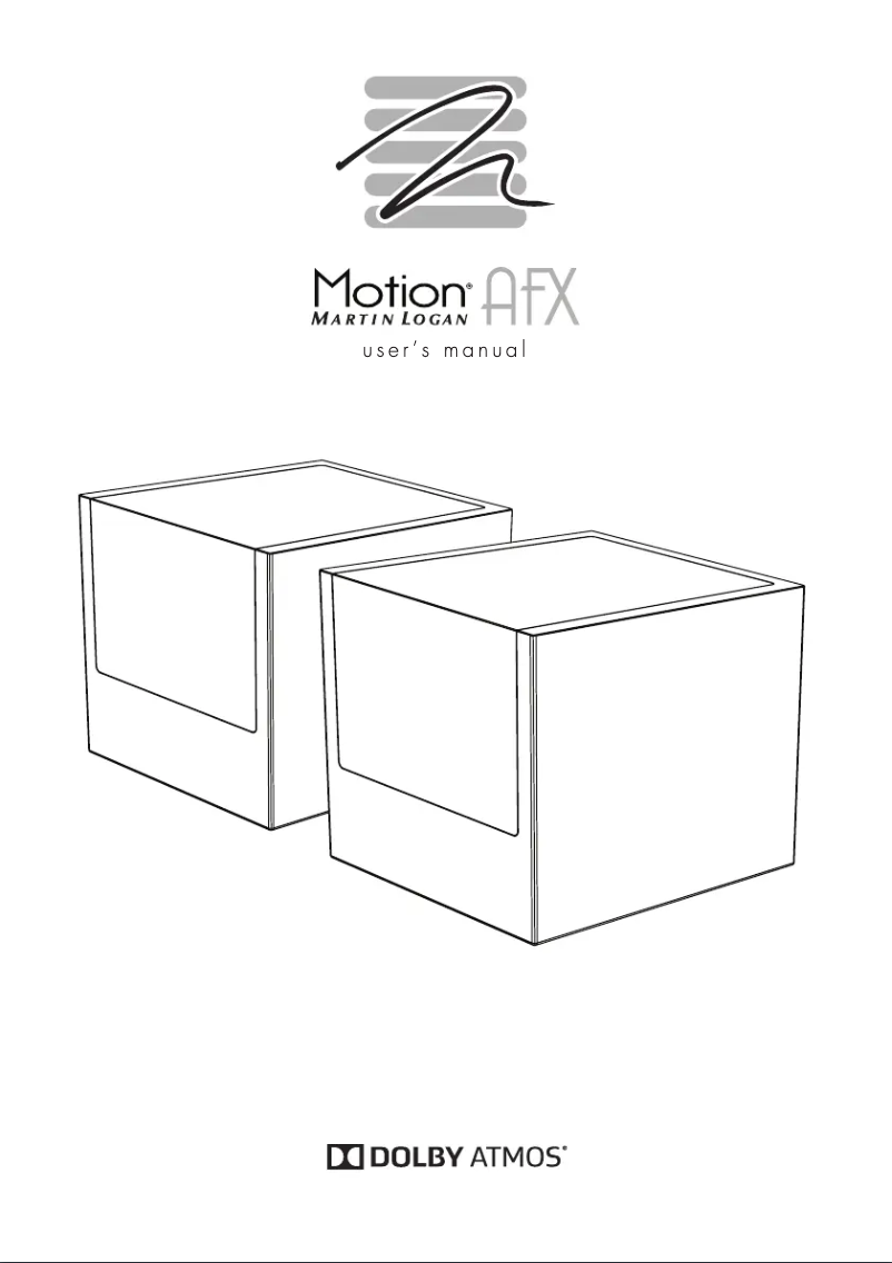 Página 1 del manual Manual de usuario Martin Logan Motion AFX