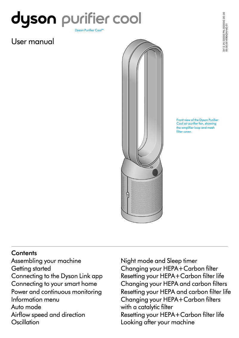 Page n°1 - Manuel utilisateur Dyson Purifier Cool AutoReact