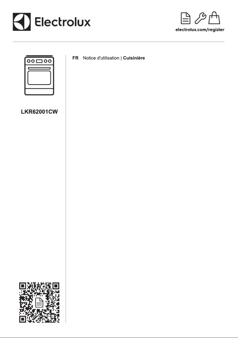 Page 1 de la notice Manuel utilisateur Electrolux LKR62001CW