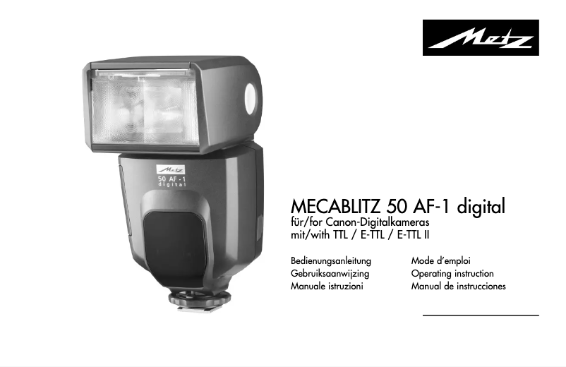 Page 1 de la notice Manuel utilisateur Metz 50 AF-1 Digital