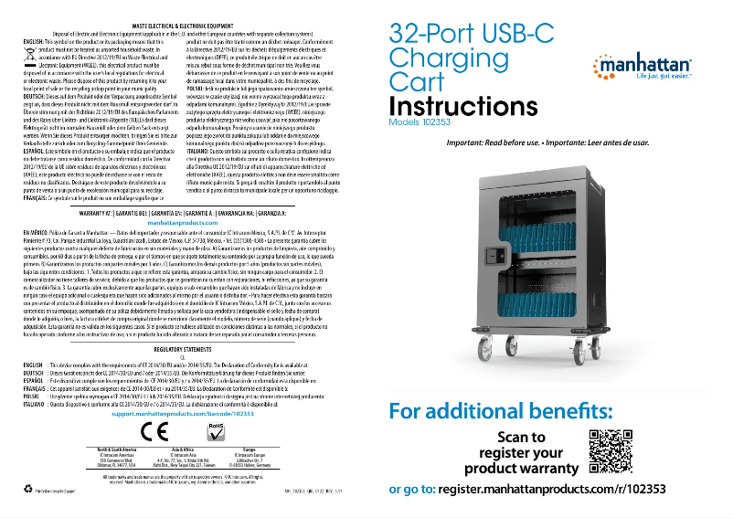 Page 1 de la notice Manuel utilisateur Manhattan 102353