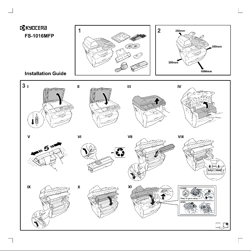 Image de la première page du manuel de l'appareil FS-1016MFP/KL3