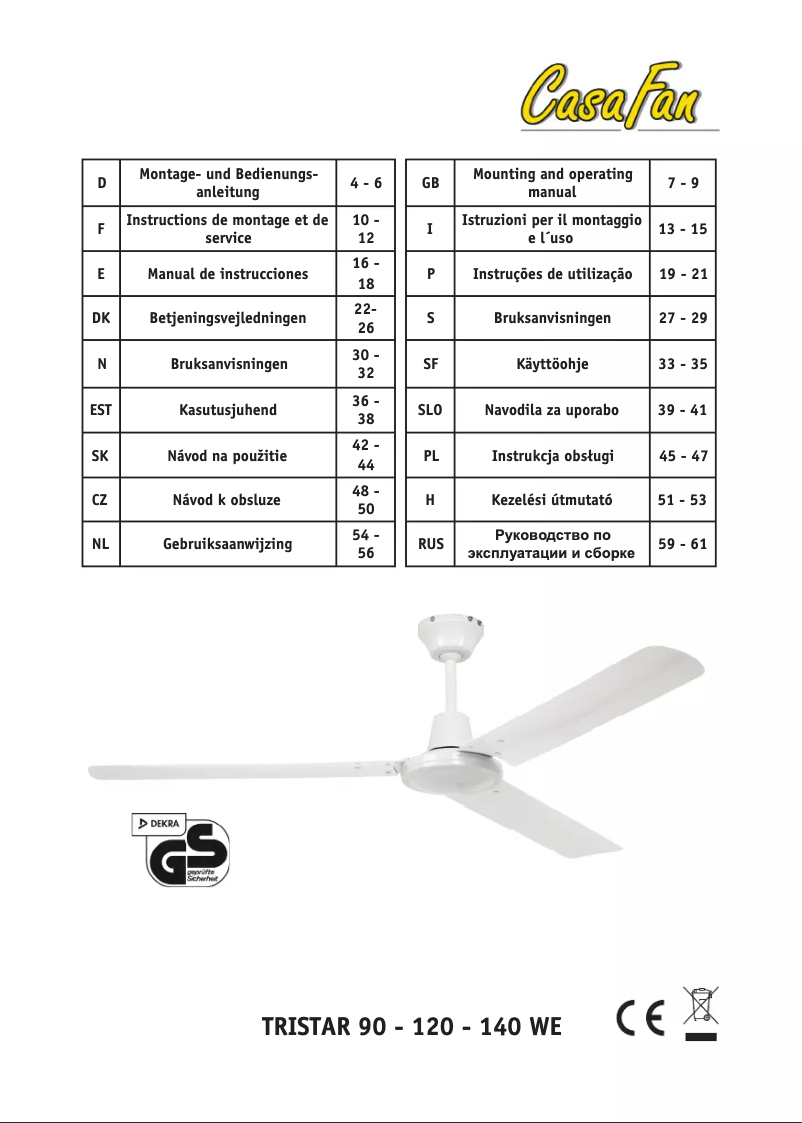 Image de la première page du manuel de l'appareil Tristar II 120 WE