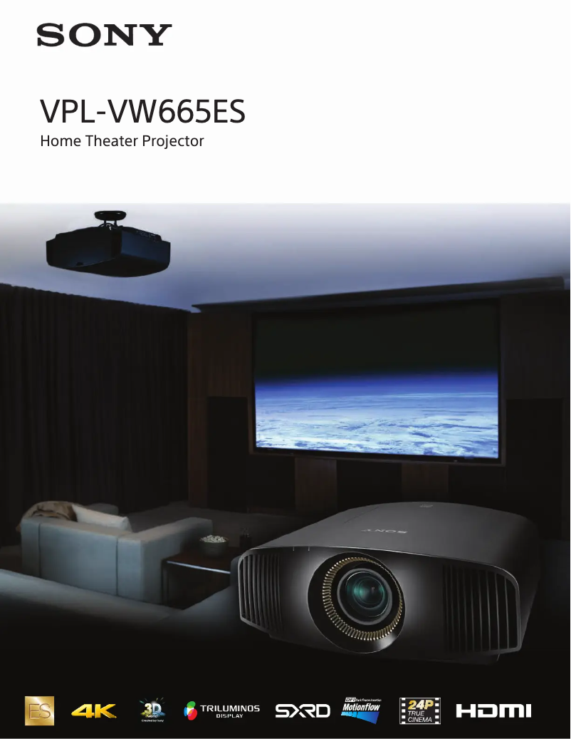 Page n°1 - Brochure Sony VPL-VW665ES
