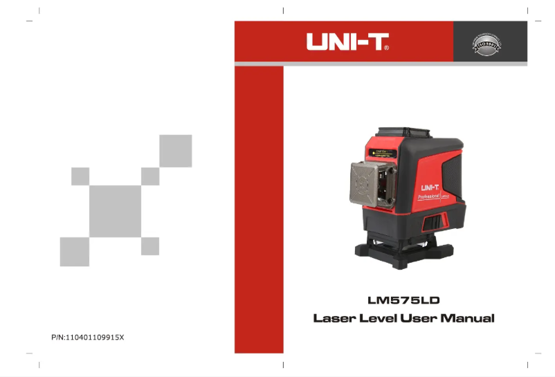Page 1 de la notice Manuel utilisateur Uni-T LM575LD
