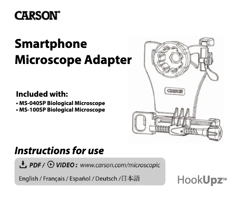 Page 1 de la notice Manuel utilisateur Carson MS-100SP