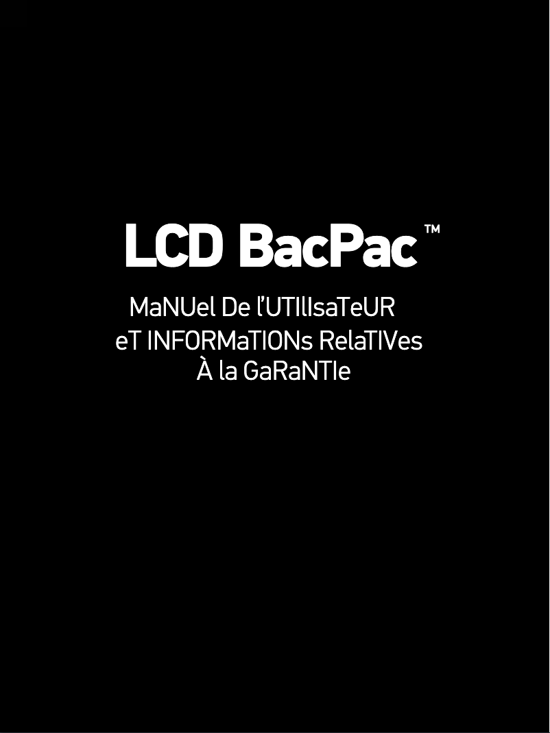Page n°1 - Manuel utilisateur GoPro LCD BacPac