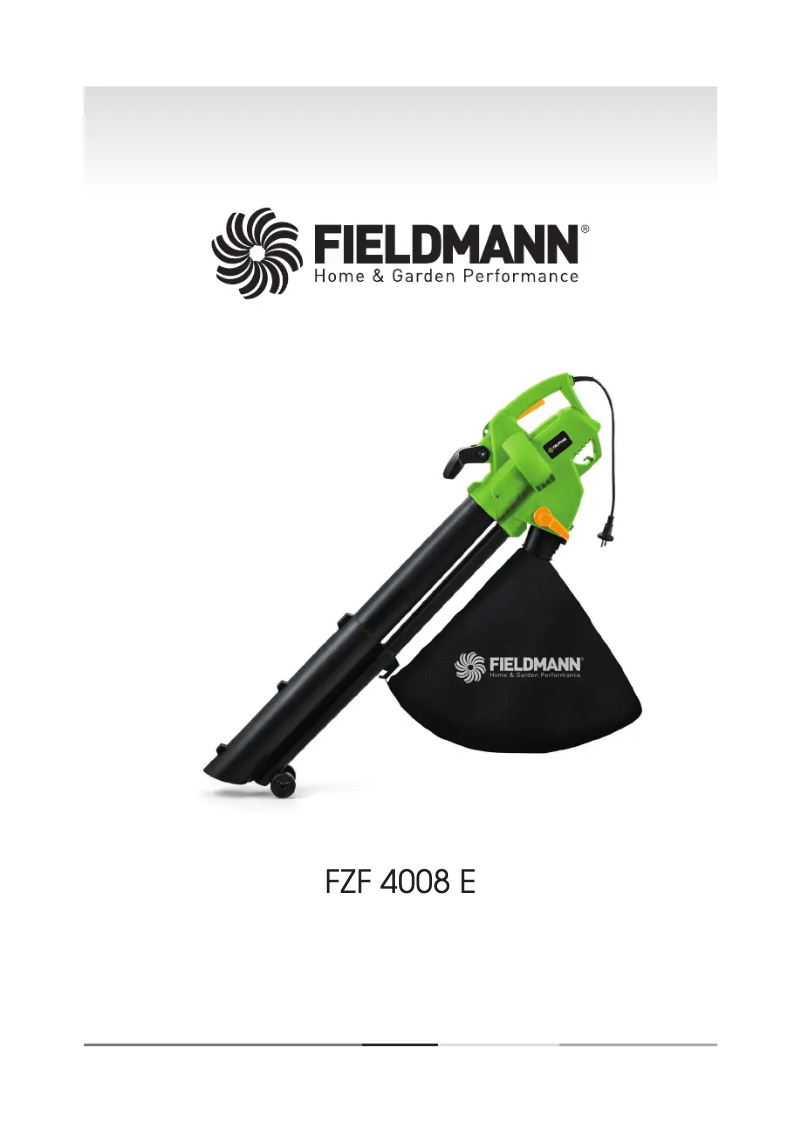 Page 1 de la notice Manuel utilisateur Fieldmann FZF 4008-E