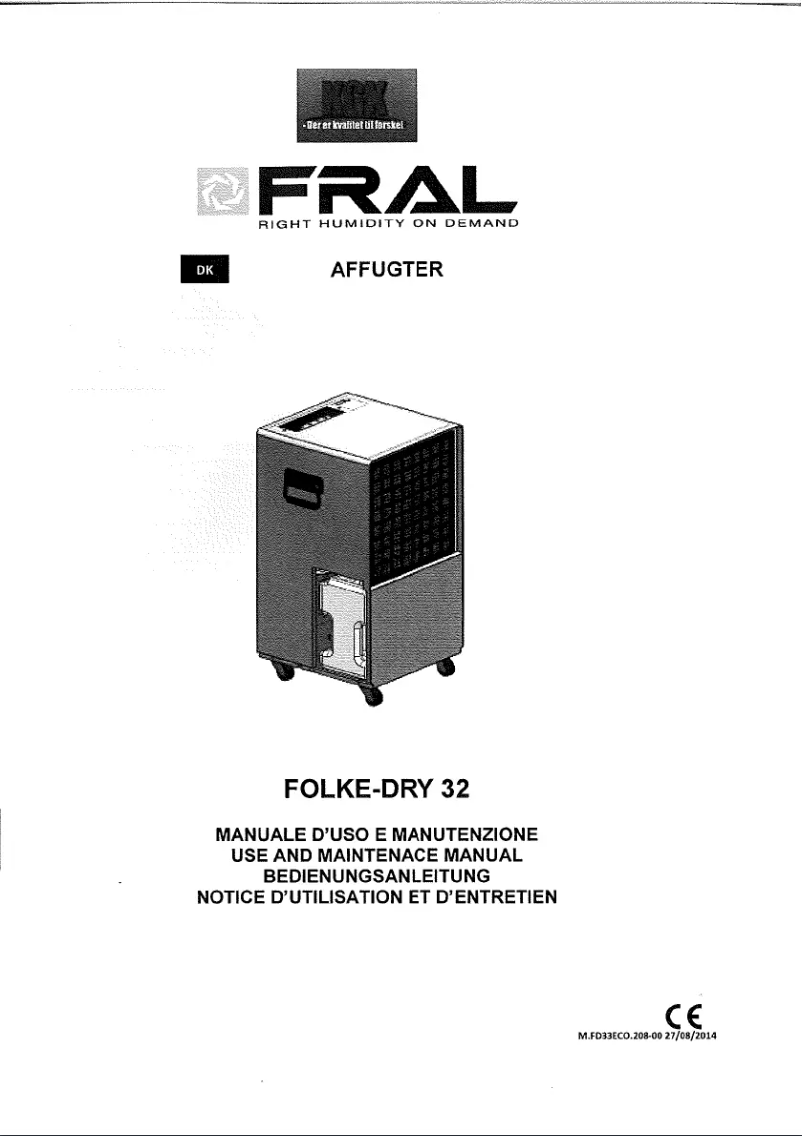 Page n°1 - Manuel utilisateur Fral Folke-Dry 32