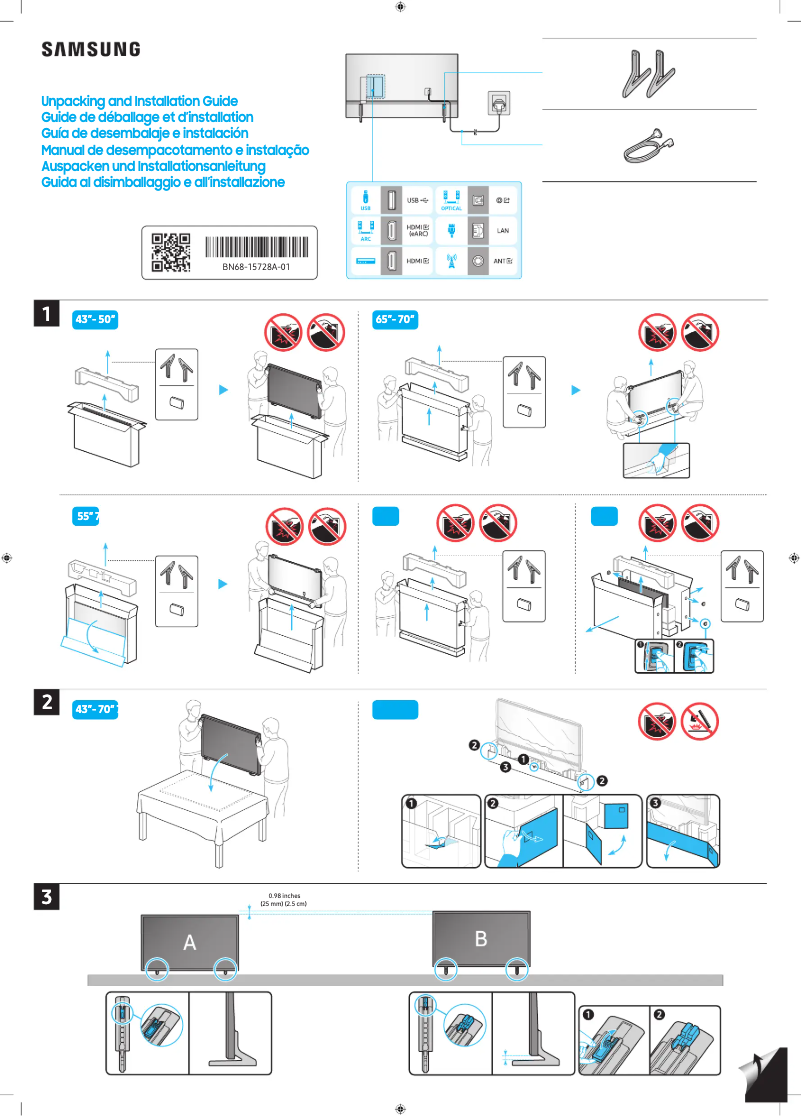 Page 1 de la notice Manuel utilisateur Samsung QN50Q60CAK