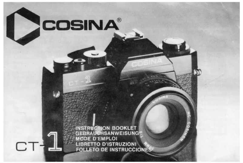 Page n°1 - Manuel utilisateur Cosina CT-1