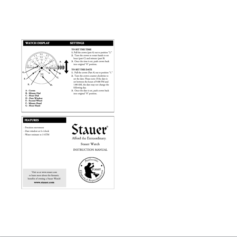 Page n°1 - Manuel utilisateur Stauer 43527