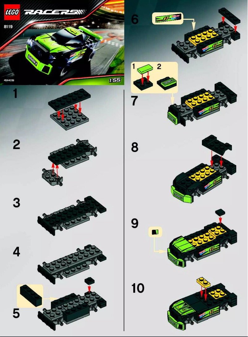 Page 1 de la notice Manuel utilisateur Lego Racers 8119