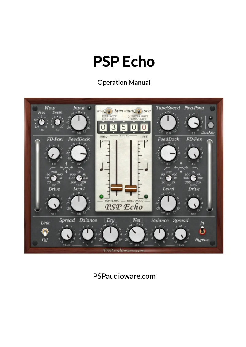 Image de la première page du manuel de l'appareil Echo