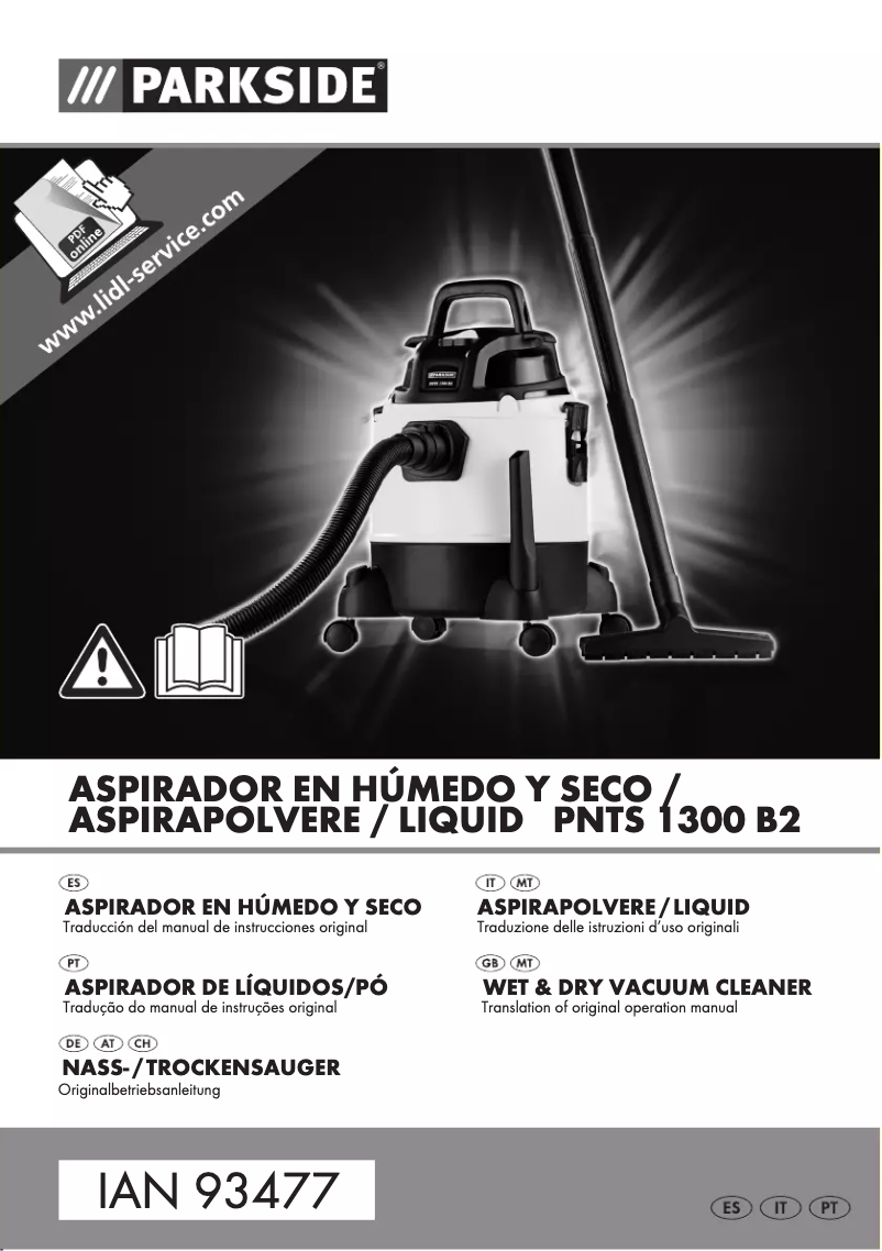 Page n°1 - Manuel utilisateur Parkside PNTS 1300 B2