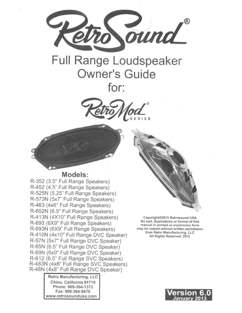 Page n°1 - Manuel utilisateur RetroSound R-693N
