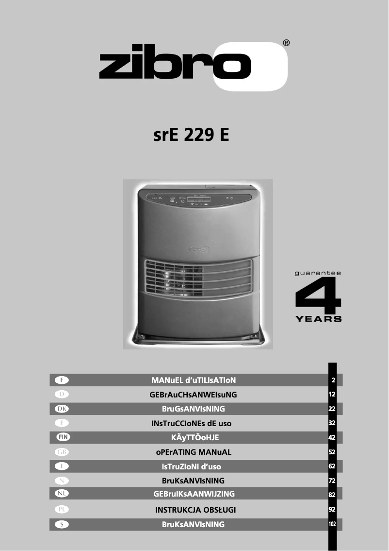 Image de la première page du manuel de l'appareil SRE 229 E